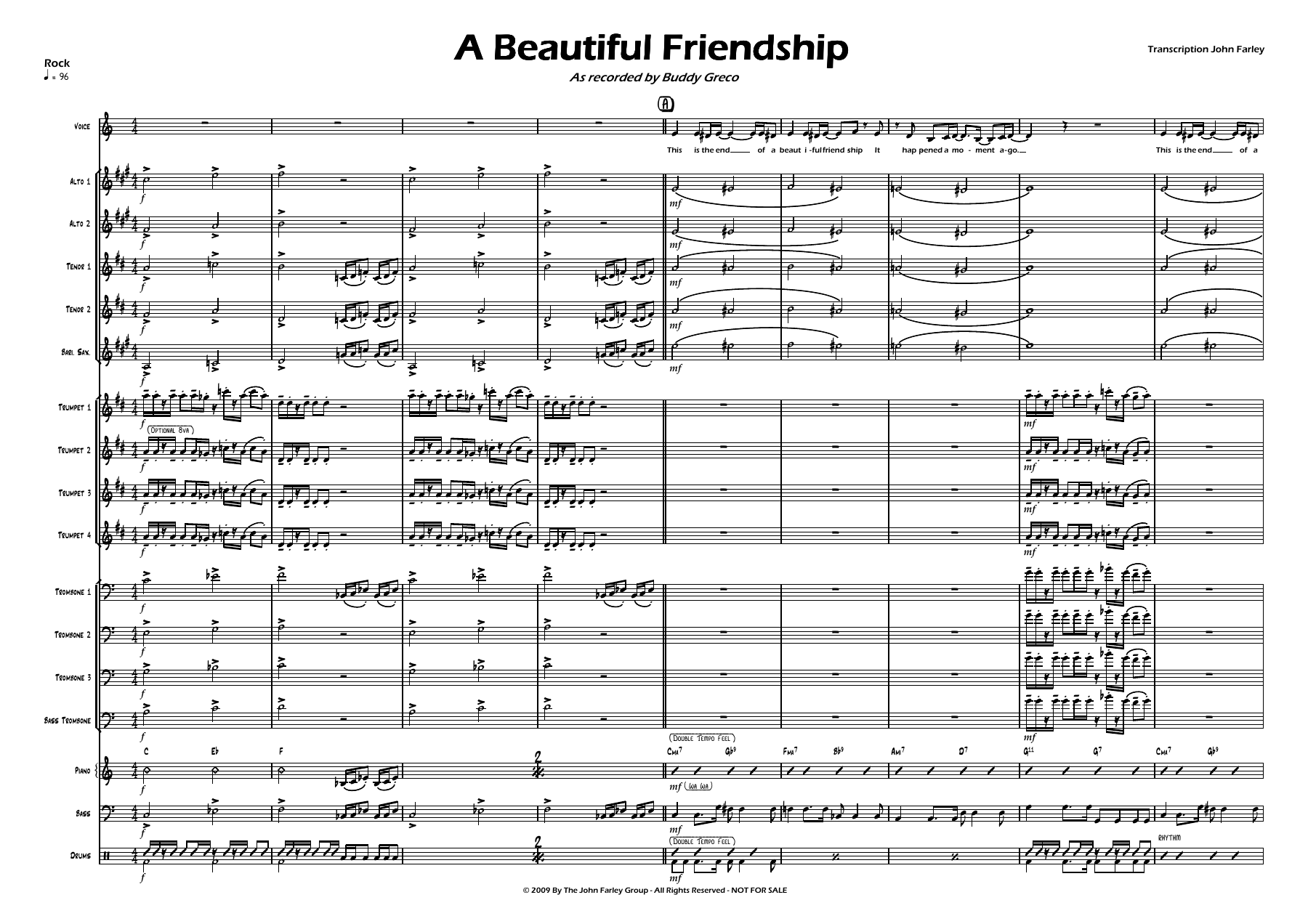 A Beautiful Friendship (J.Farley) Buddy Greco — sheet music preview