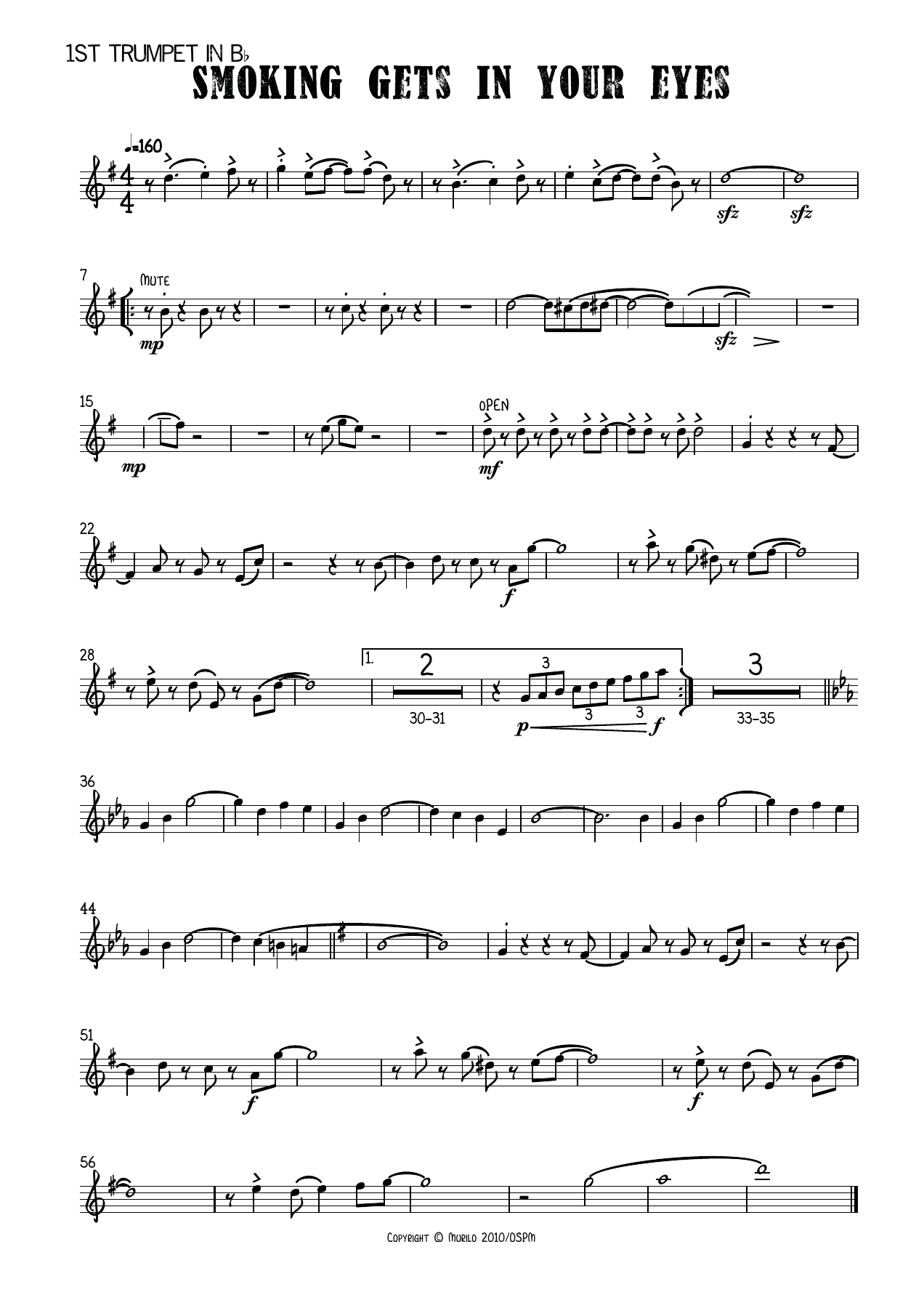 1.Smoke 2.Buster Keaton Blues — sheet music preview
