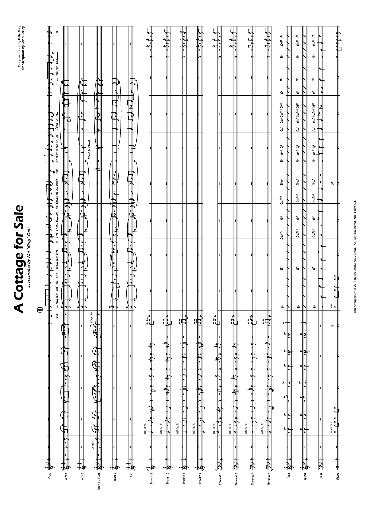 A Cottage For Sale (B.May) N.Cole — sheet music preview