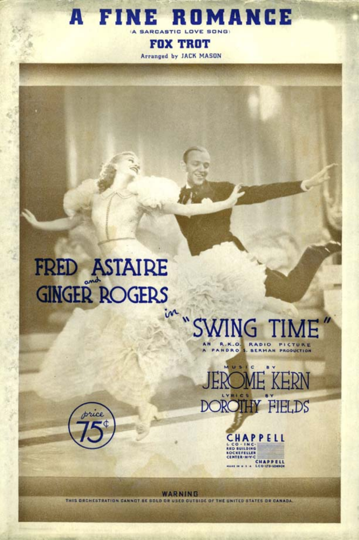 A Fine Romance (J.Mason) (vocal) Trio with Strings — sheet music preview