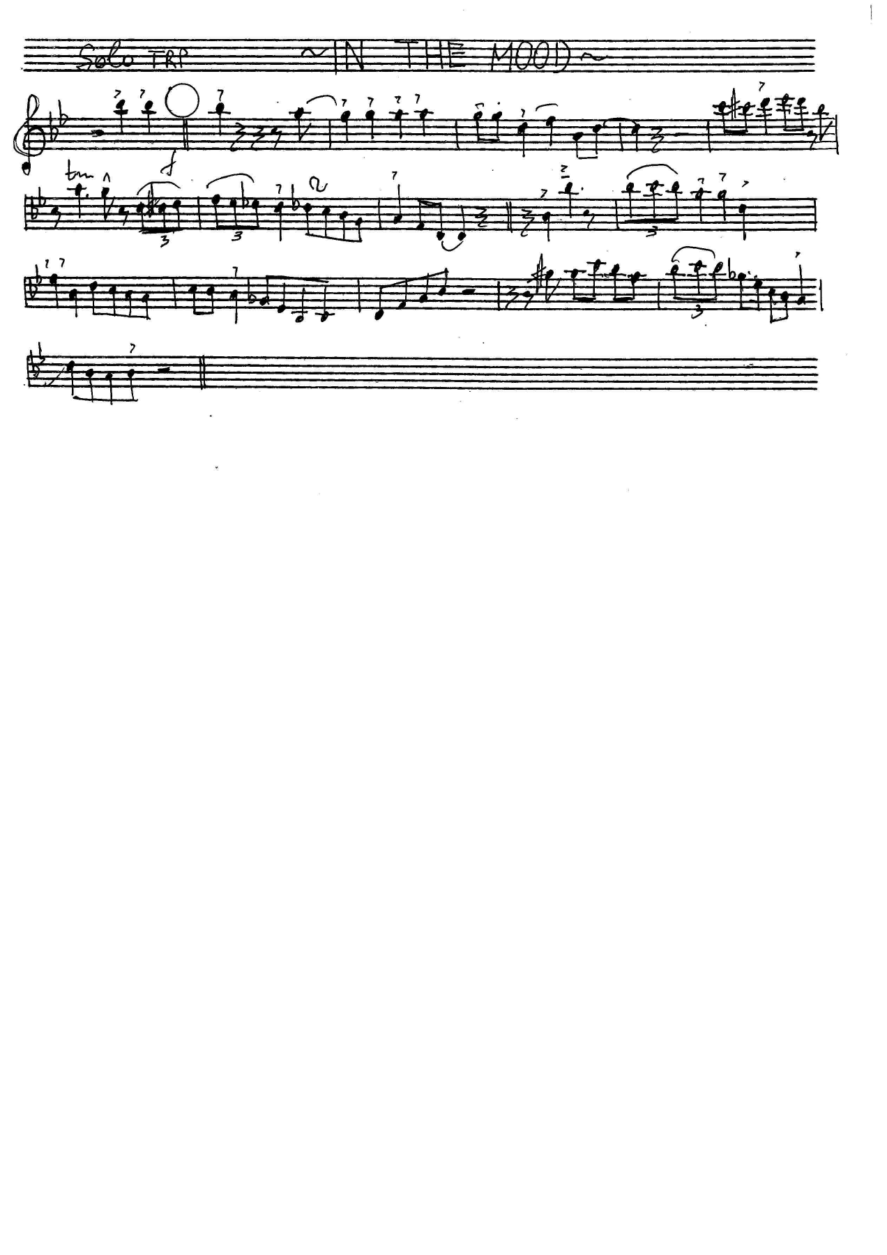 In The Mood — sheet music preview
