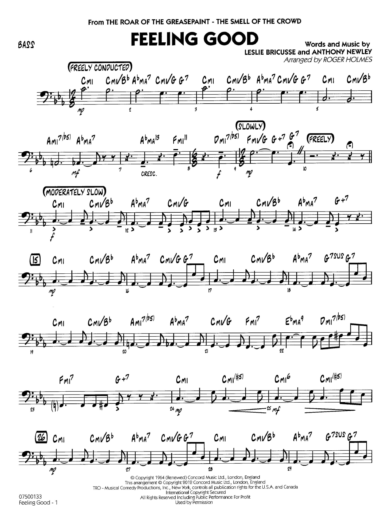 Feeling Good — sheet music preview