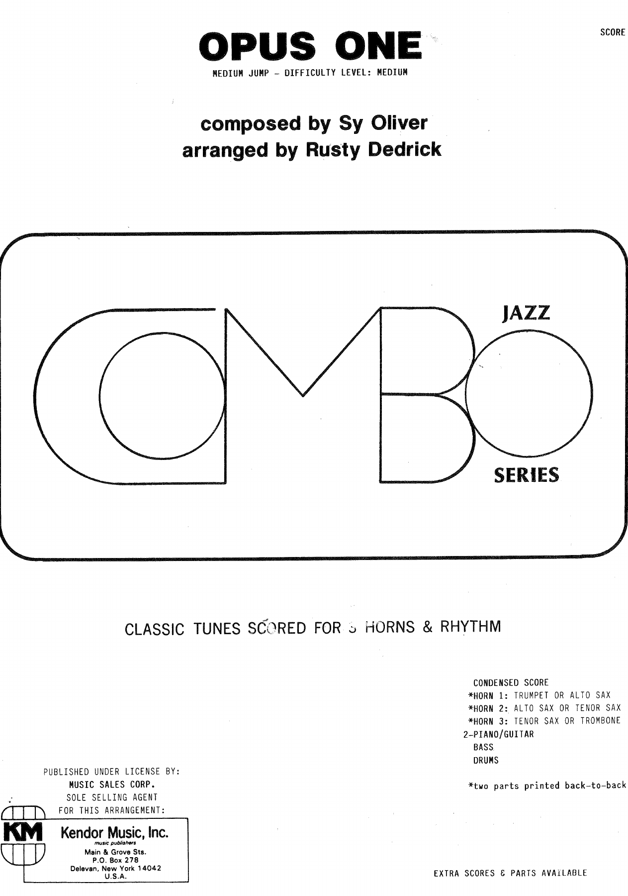 Opus One — sheet music preview
