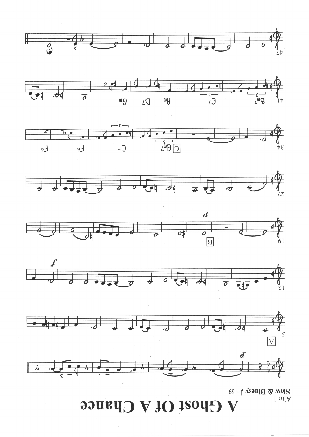 A Ghost Of A Chance — sheet music preview