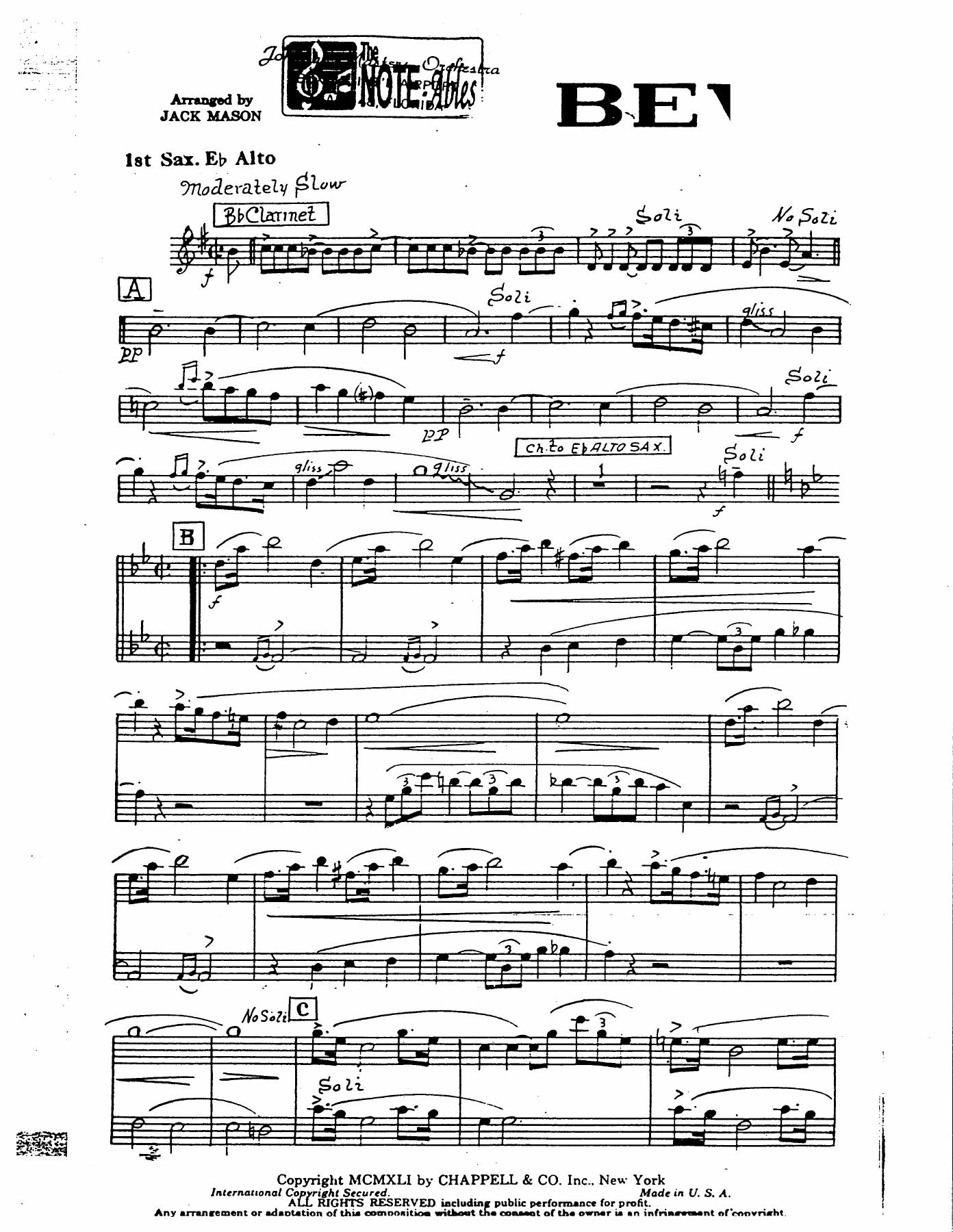 Bewitched (J.Mason) vocal Db — Big Band Vocal sheet music by JACK MASON | Jazz Vocal