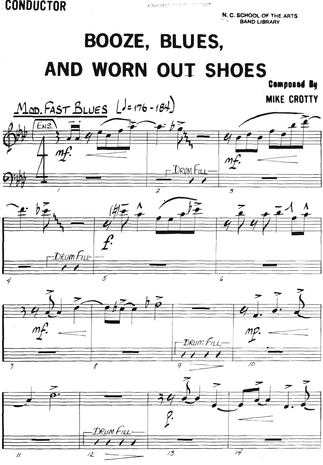 Booze,Blues, And Worn Out Shoes — sheet music preview
