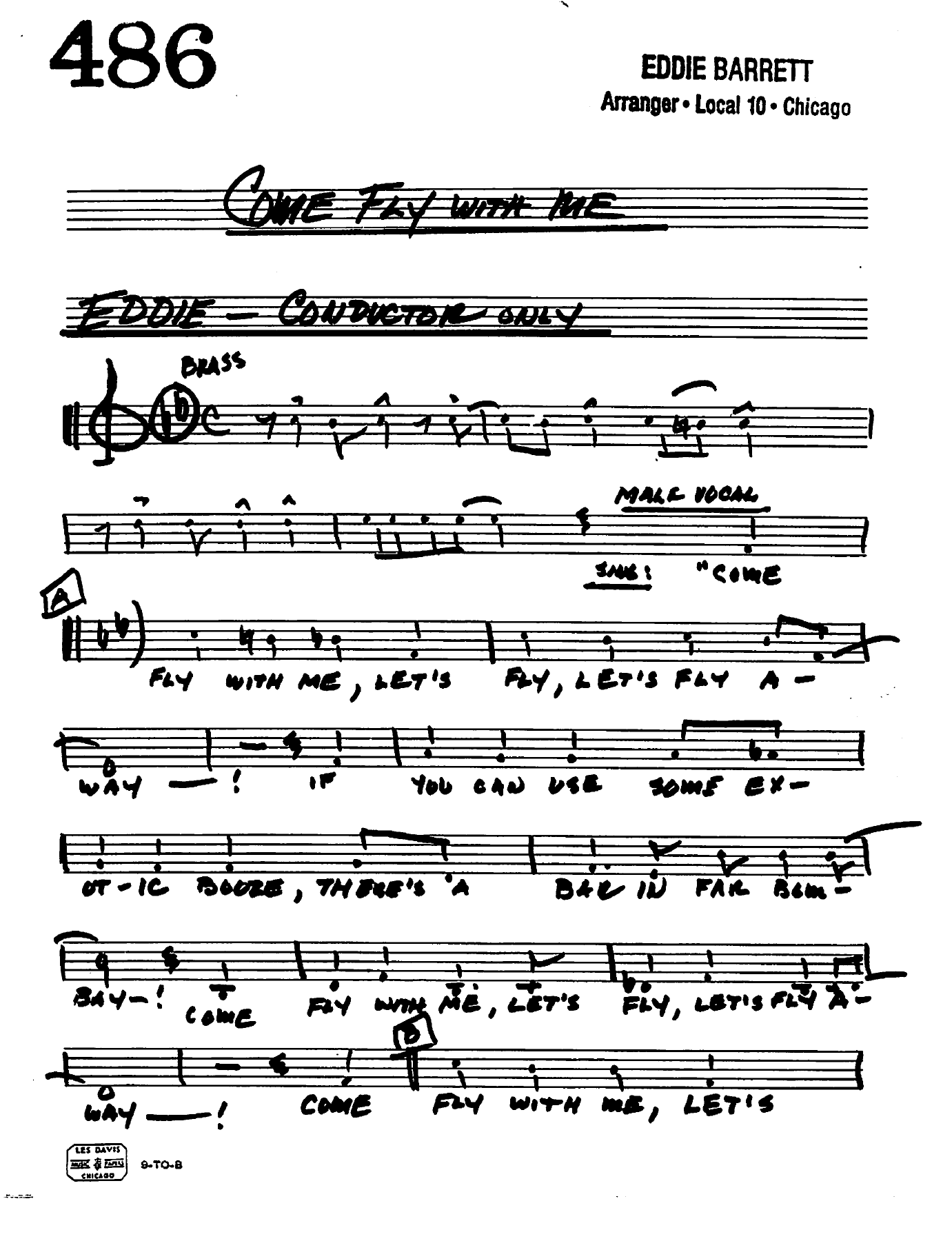 Come Fly With Me (E.Barrett) F.Sinatra — sheet music preview