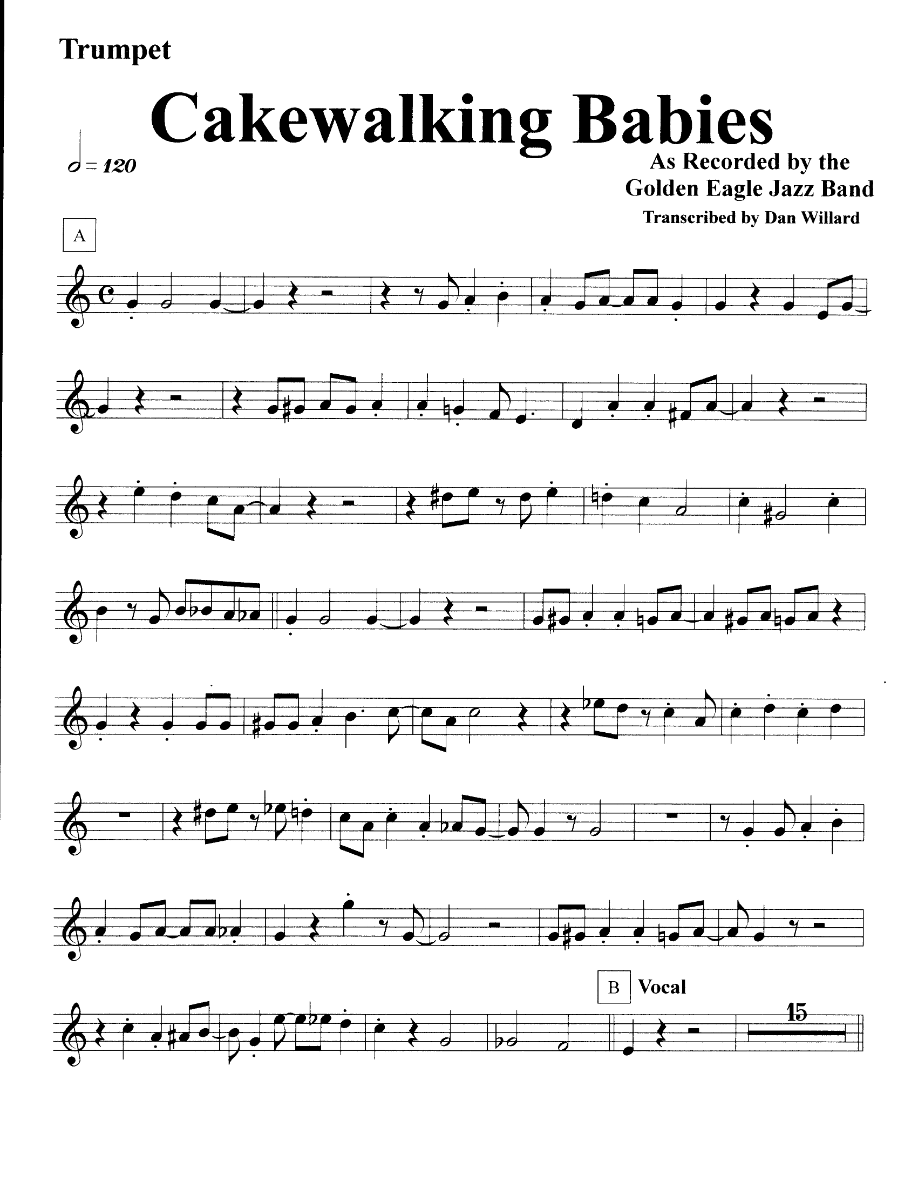 Cakewalking Babies — sheet music preview