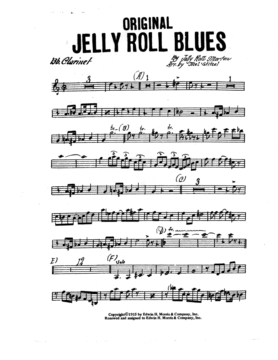 Original Jelly Roll Blues — sheet music preview