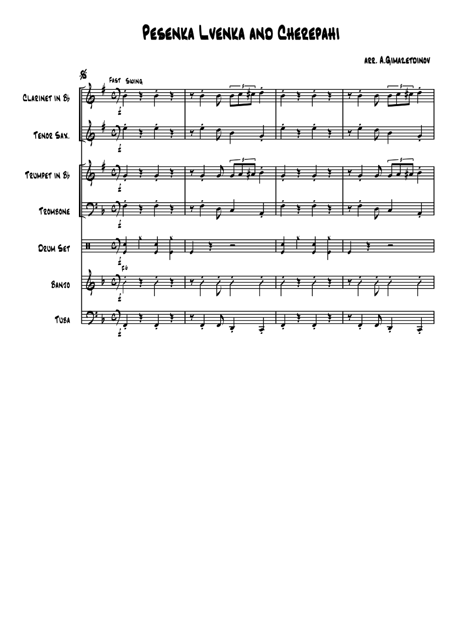 Dixie — sheet music preview