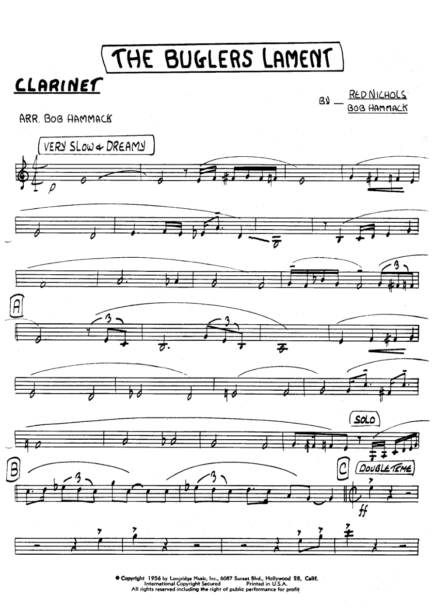 The Bugler's Lament R.Nichols — sheet music preview