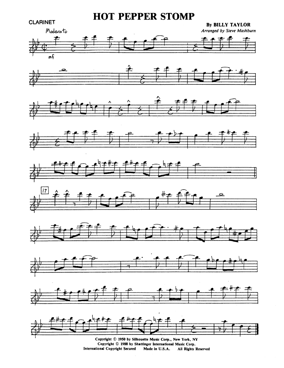 Hot Pepper Stomp — sheet music preview