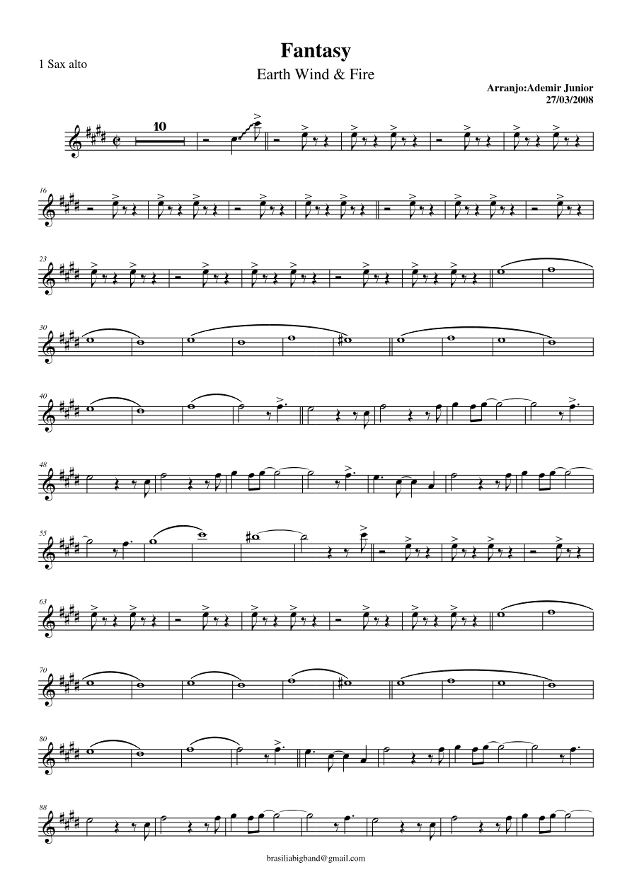 Fantasy — sheet music preview