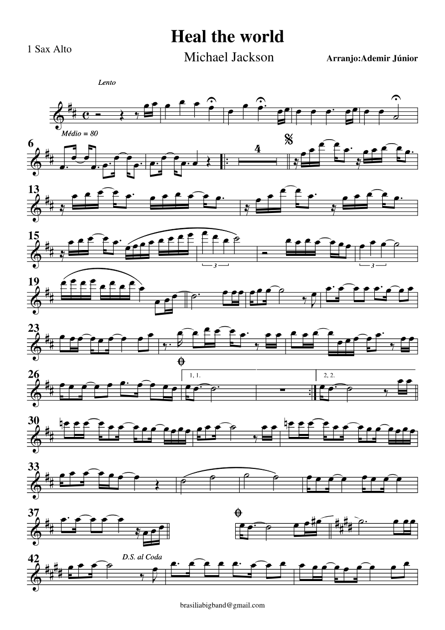 Heal The World M.Jackson — sheet music preview