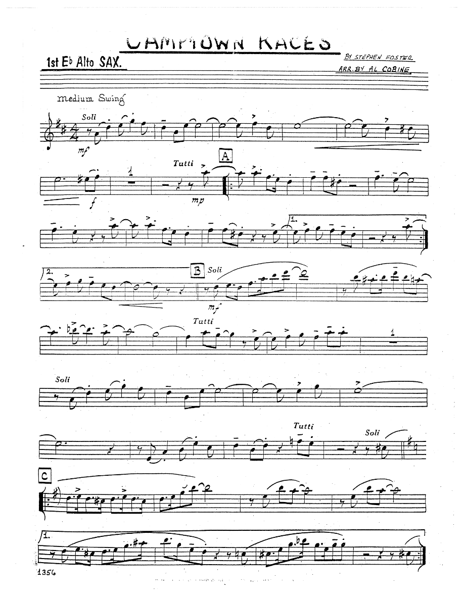 Camptown Races — sheet music preview