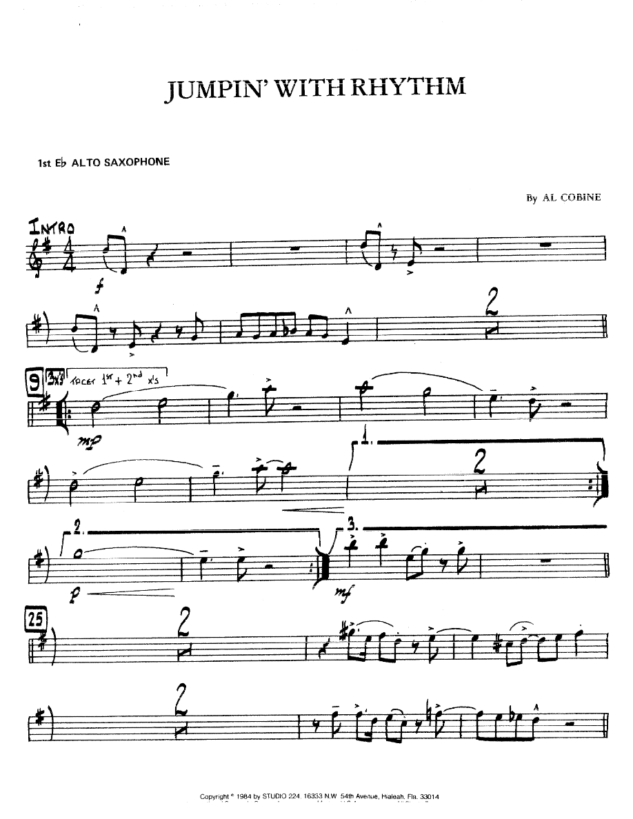 Jumpin' With Rhythm — sheet music preview