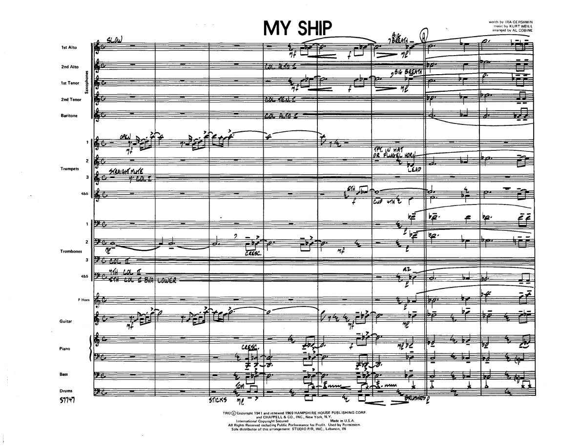 My Ship — sheet music preview