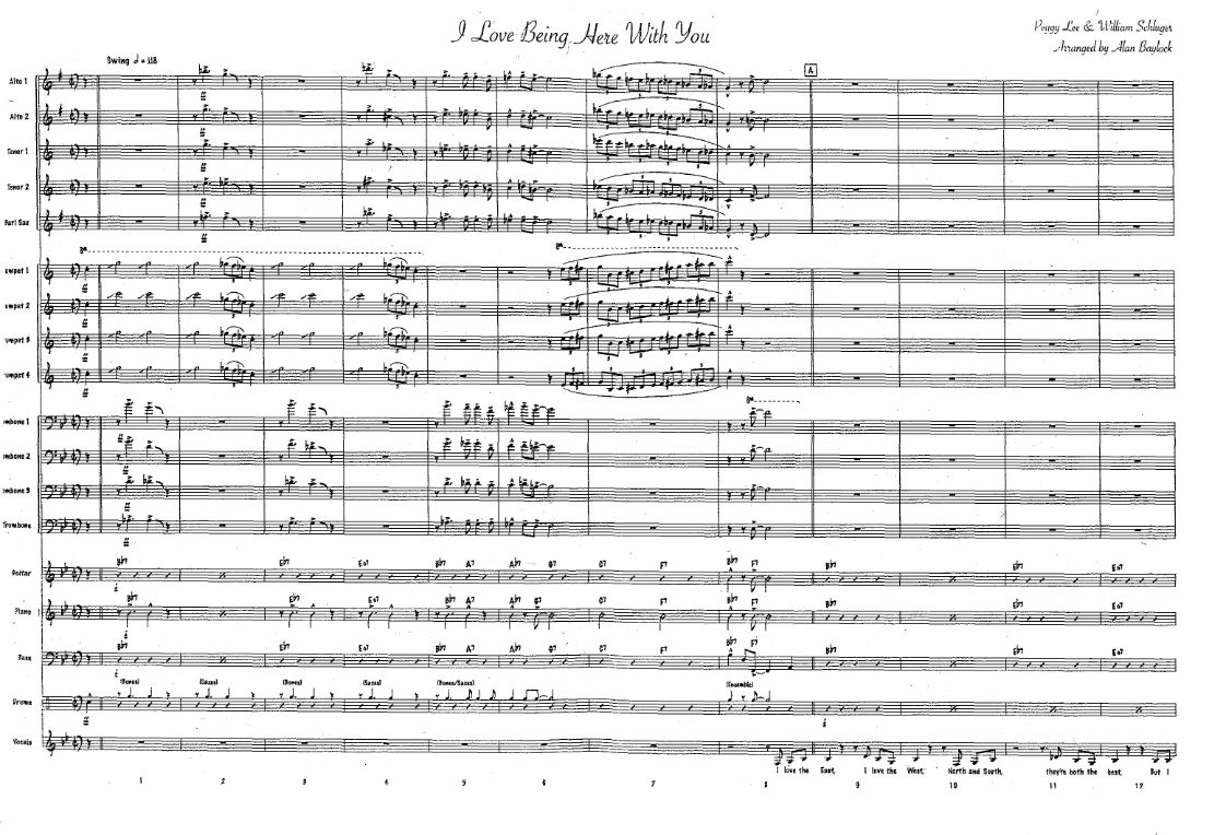 I Love Being Here With You (A.Baylock) Vocal in Bb — Big Band sheet music by Airmen Of Note.MP3 | Jazz Standard