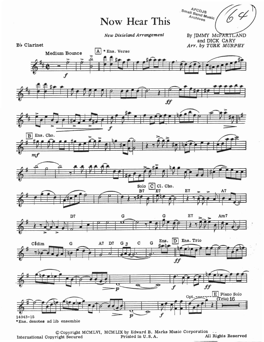 Now Hear This 1114 — sheet music preview