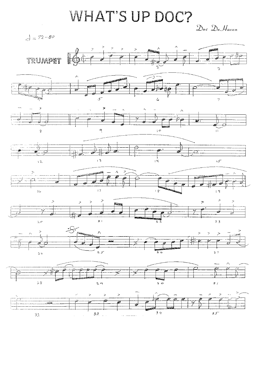 What's Up Doc — sheet music preview