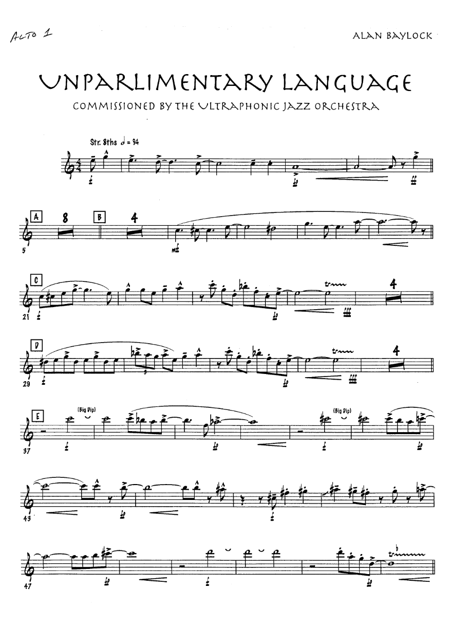 Unparlimentary Language (A.Baylock) MP3 — sheet music preview
