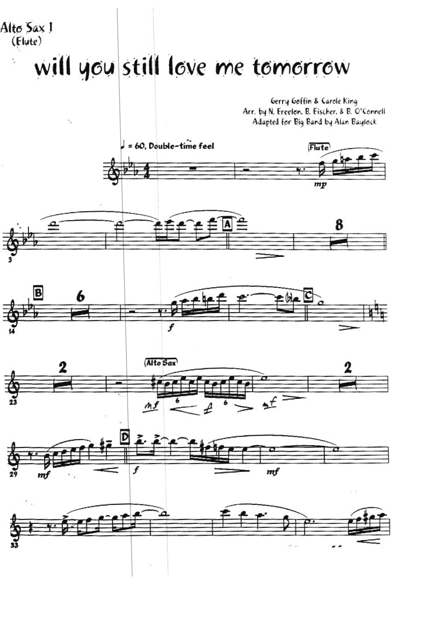 Will You Still Love Me Tomorrow — sheet music preview