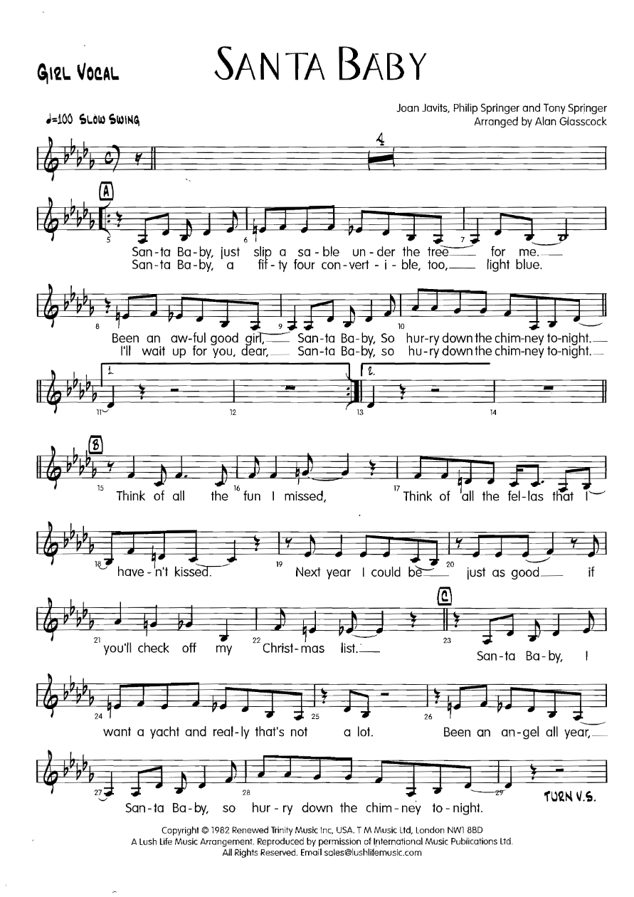 Santa Baby — Big Band sheet music by A.Glasscock | Jazz Standard