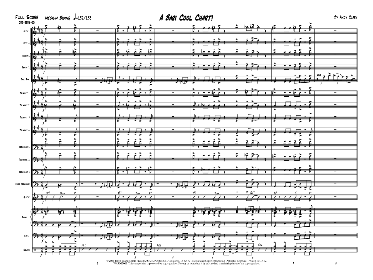A Bari Cool Chart! — sheet music preview