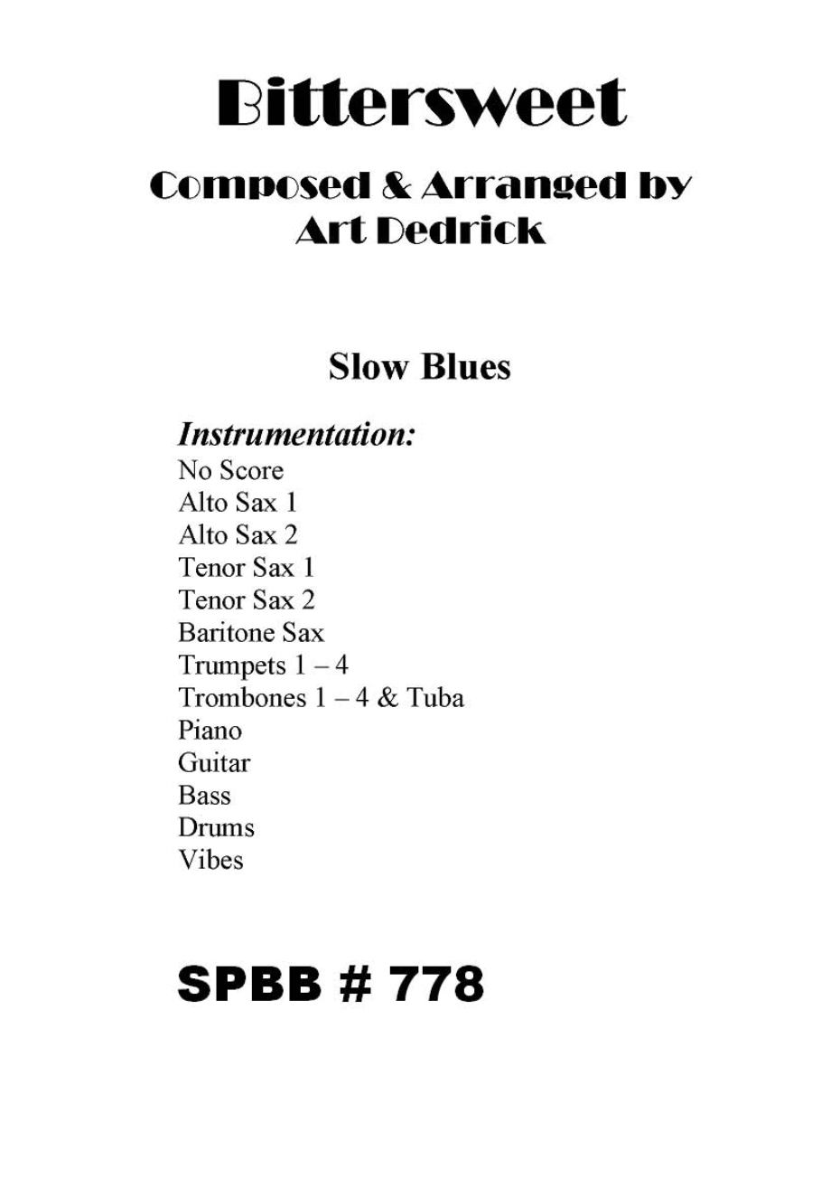 Bittersweet — sheet music preview