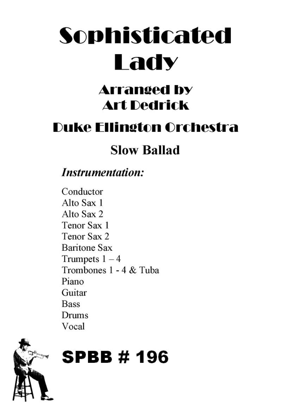 Sophisticated Lady (A.Dedrick) D.Ellington — sheet music preview