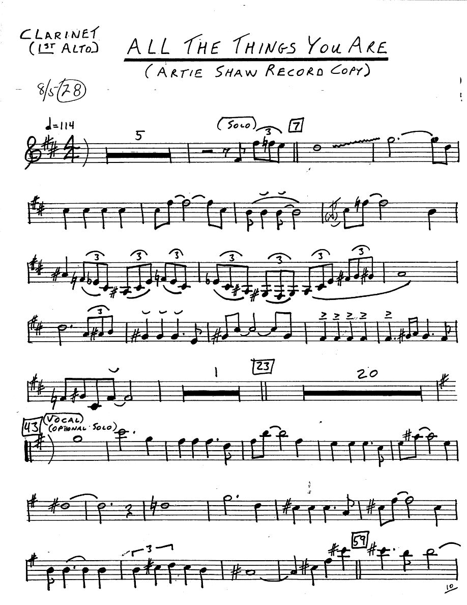 All The Things You Are (M.Henebry) H.Forrest voc — sheet music preview