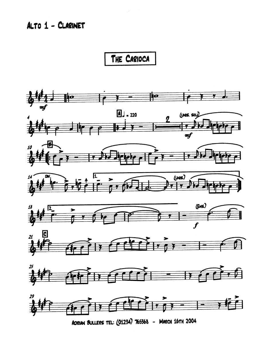 Carioca (J.Gray) A.Shaw — sheet music preview