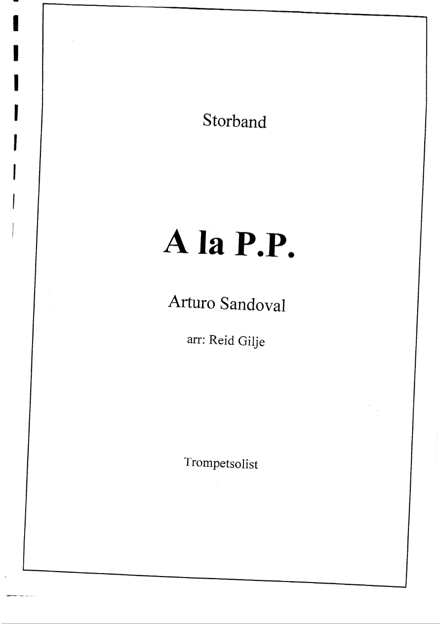 A La P.P. (R.Gilje) A.Sandoval — sheet music preview