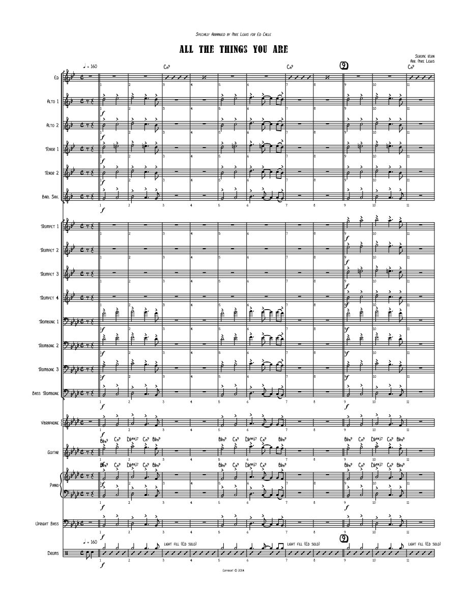 All the Things You Are (M.Lewis) Ed Calle — sheet music preview