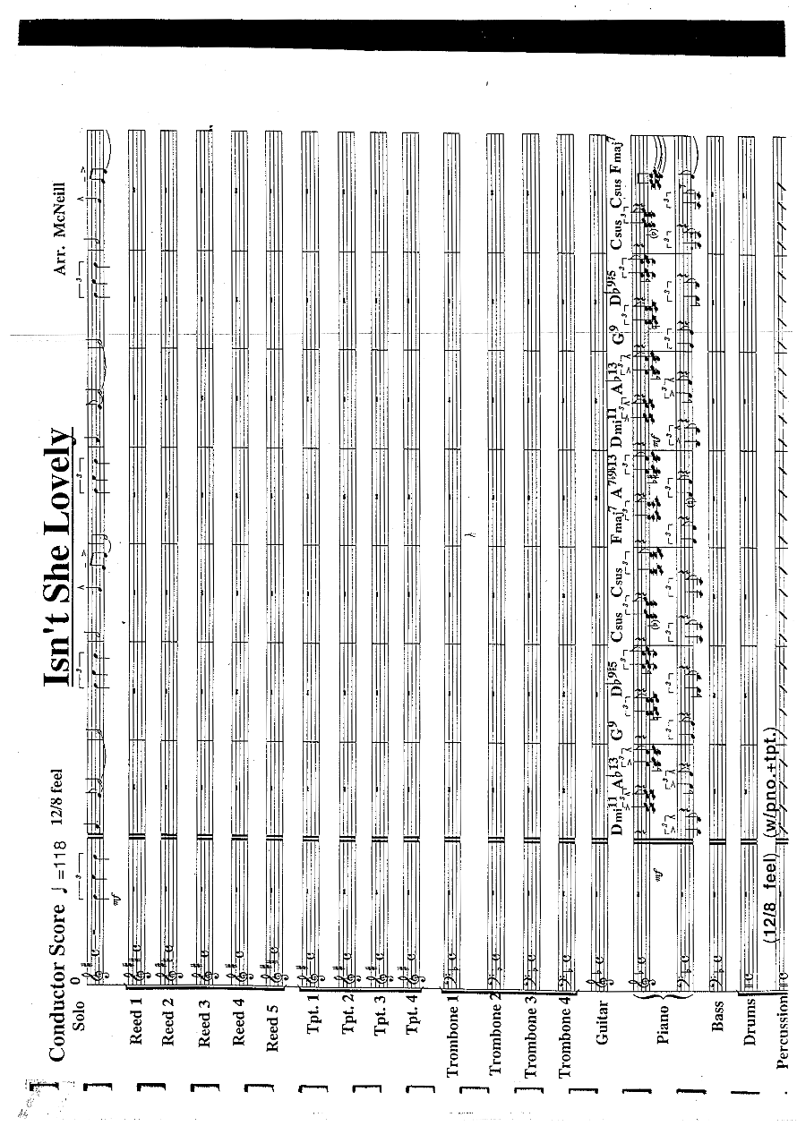 Isn't She Lovely — sheet music preview