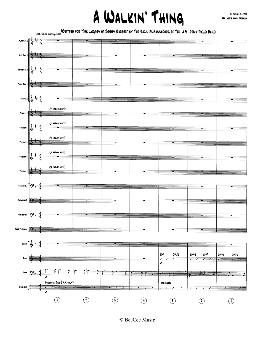 A Walkin Thing (V.Norman) B.Carter — sheet music preview