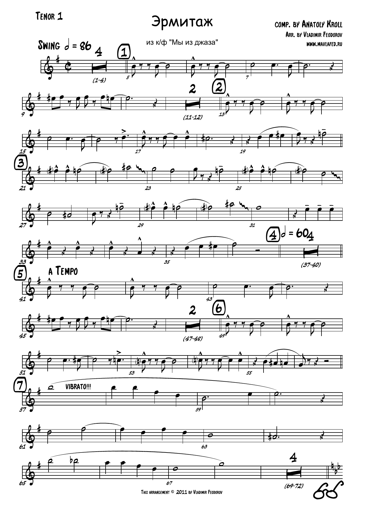 -03 - Tenor — sheet music preview