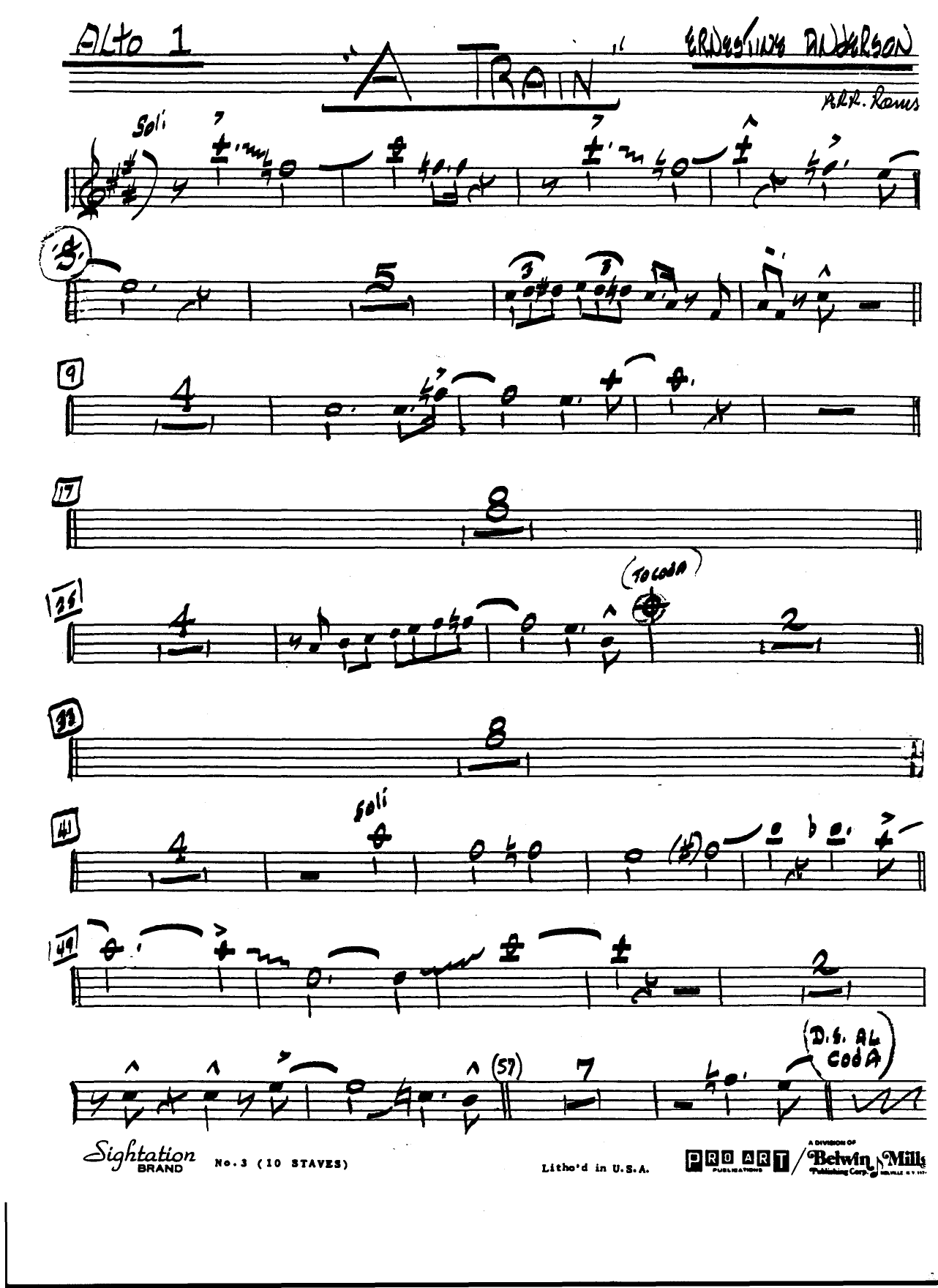 A Train — sheet music preview