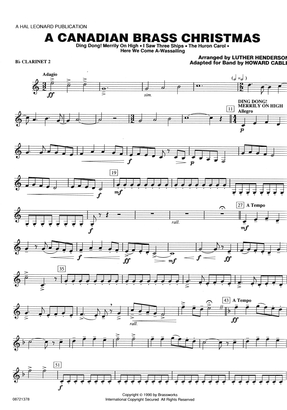 Canadian Brass Christmas-Clarinete2 — sheet music preview