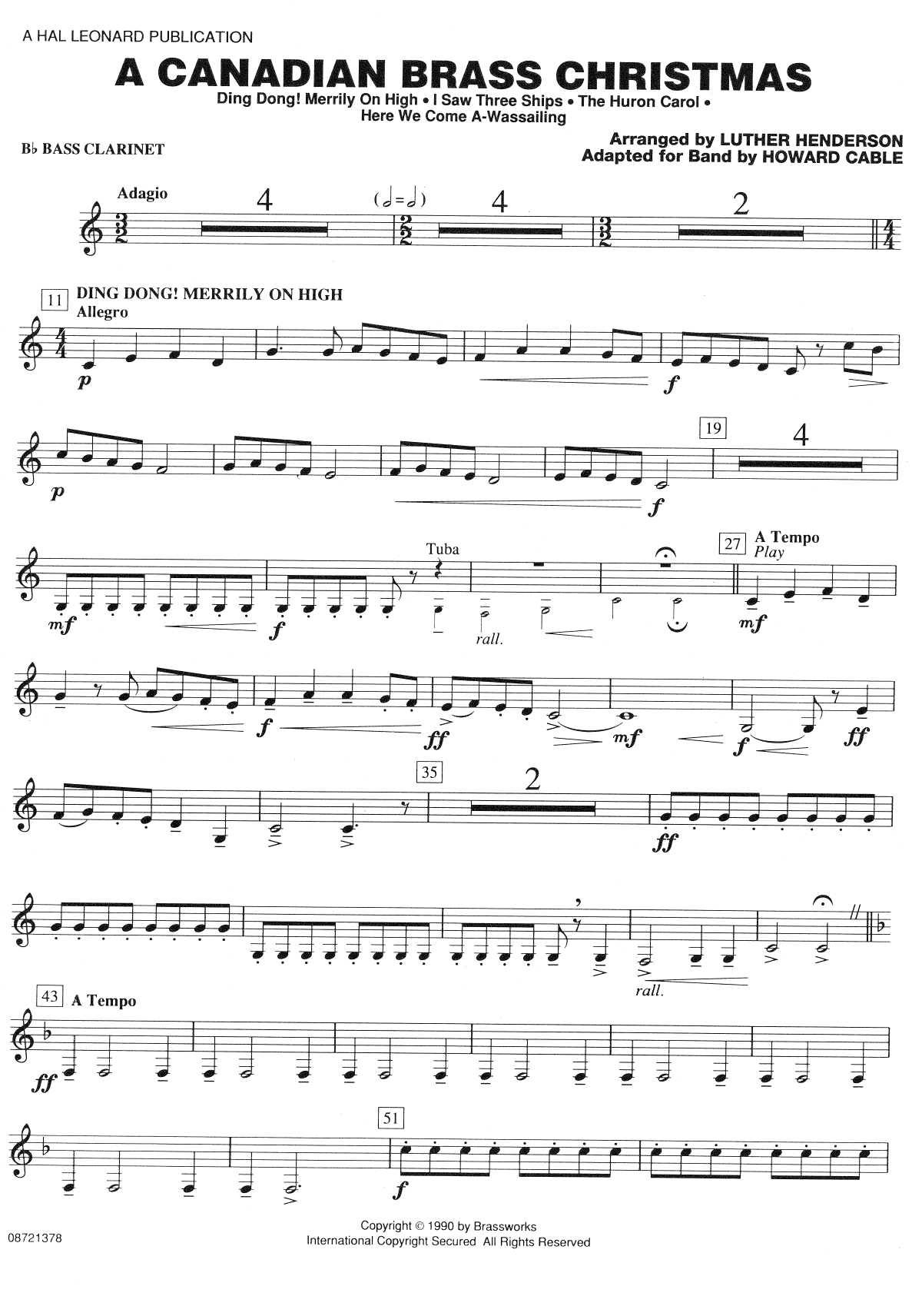 Canadian Brass Christmas-ClarineteBajo — sheet music preview