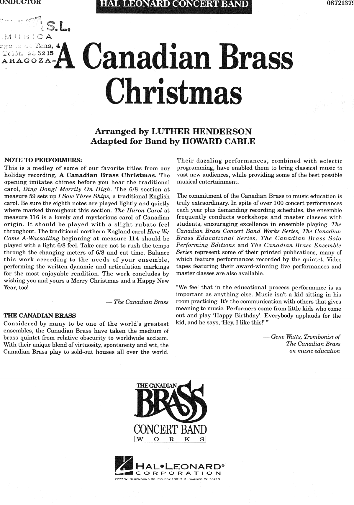 Canadian Brass Christmas-Guion — sheet music preview