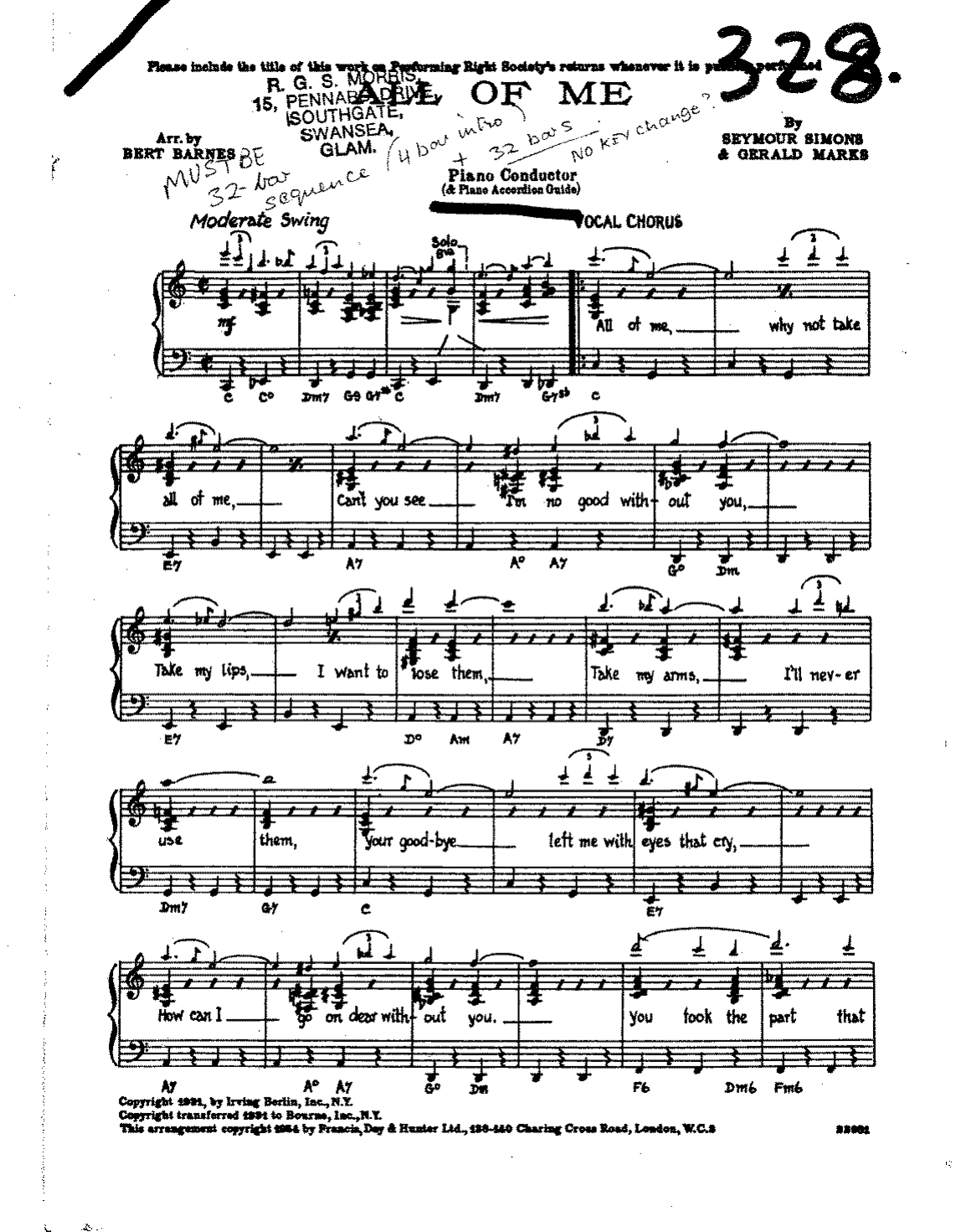 Rhythm Parts — sheet music preview