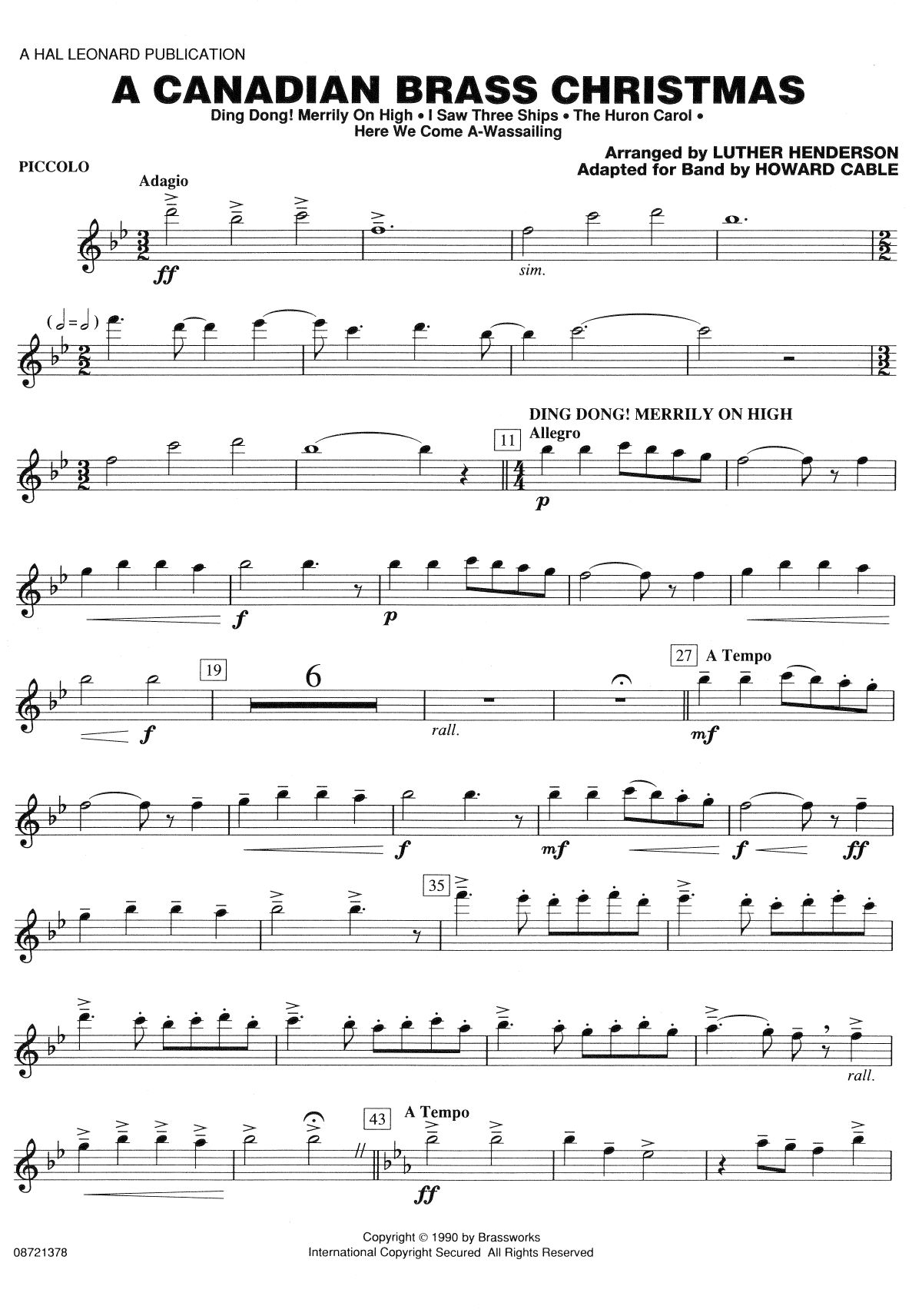 Canadian Brass Christmas-Piccolo — sheet music preview