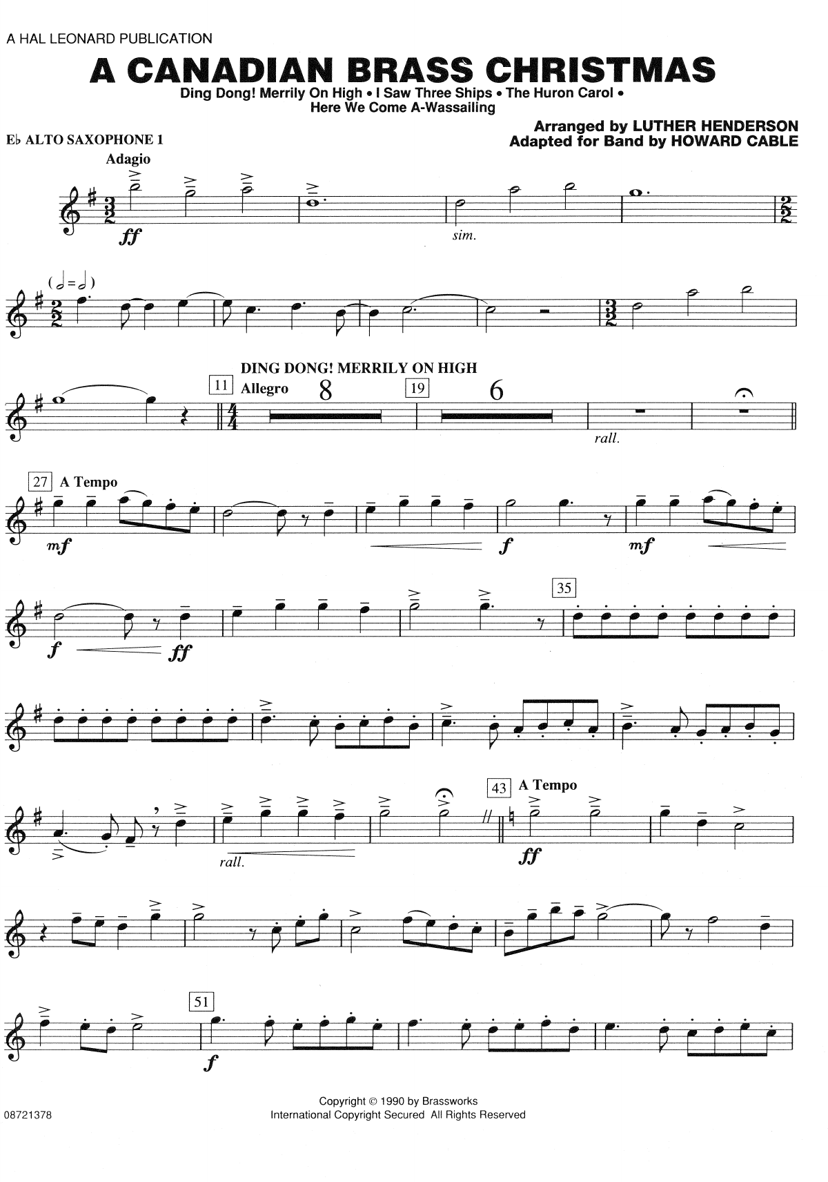 Canadian Brass Christmas-SaxoA1 — sheet music preview