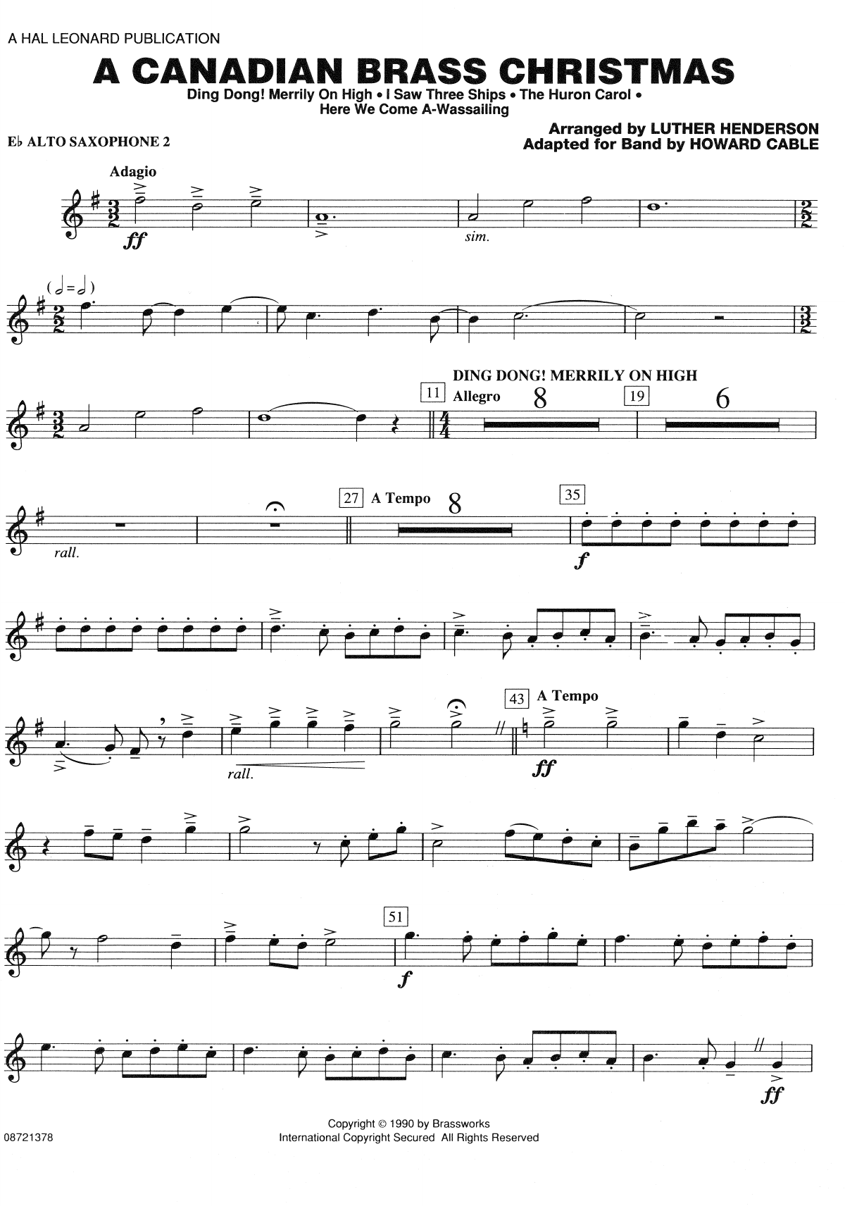 Canadian Brass Christmas-SaxoA2 — sheet music preview