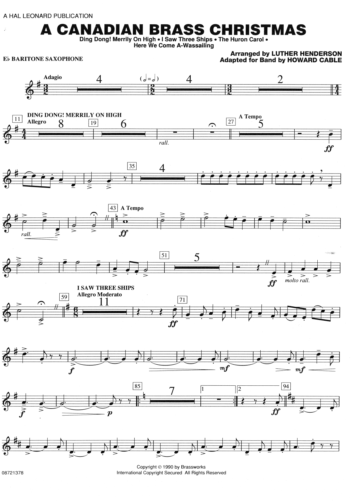 Canadian Brass Christmas-SaxoB — sheet music preview
