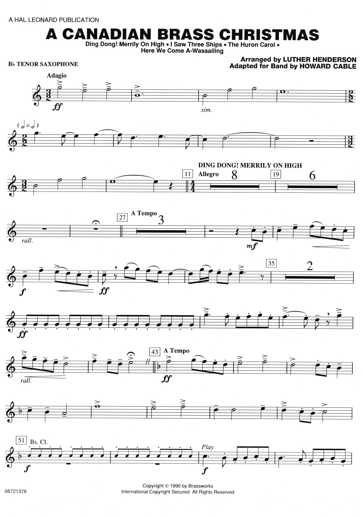 Canadian Brass Christmas-SaxoT — sheet music preview