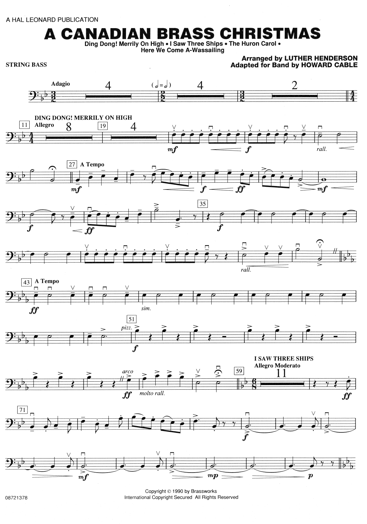 Canadian Brass Christmas-StringBass — sheet music preview
