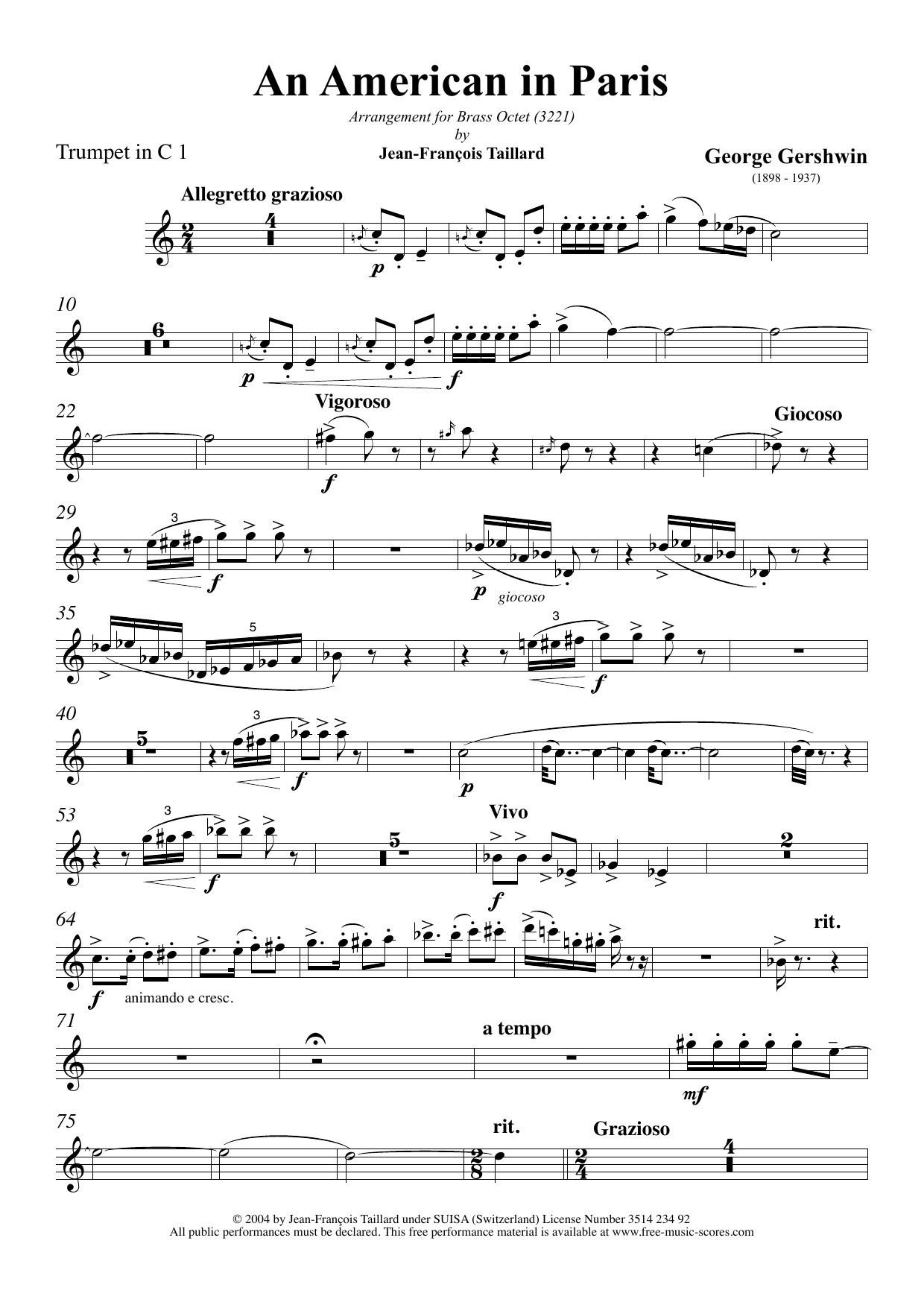 American B8 Parts — sheet music preview