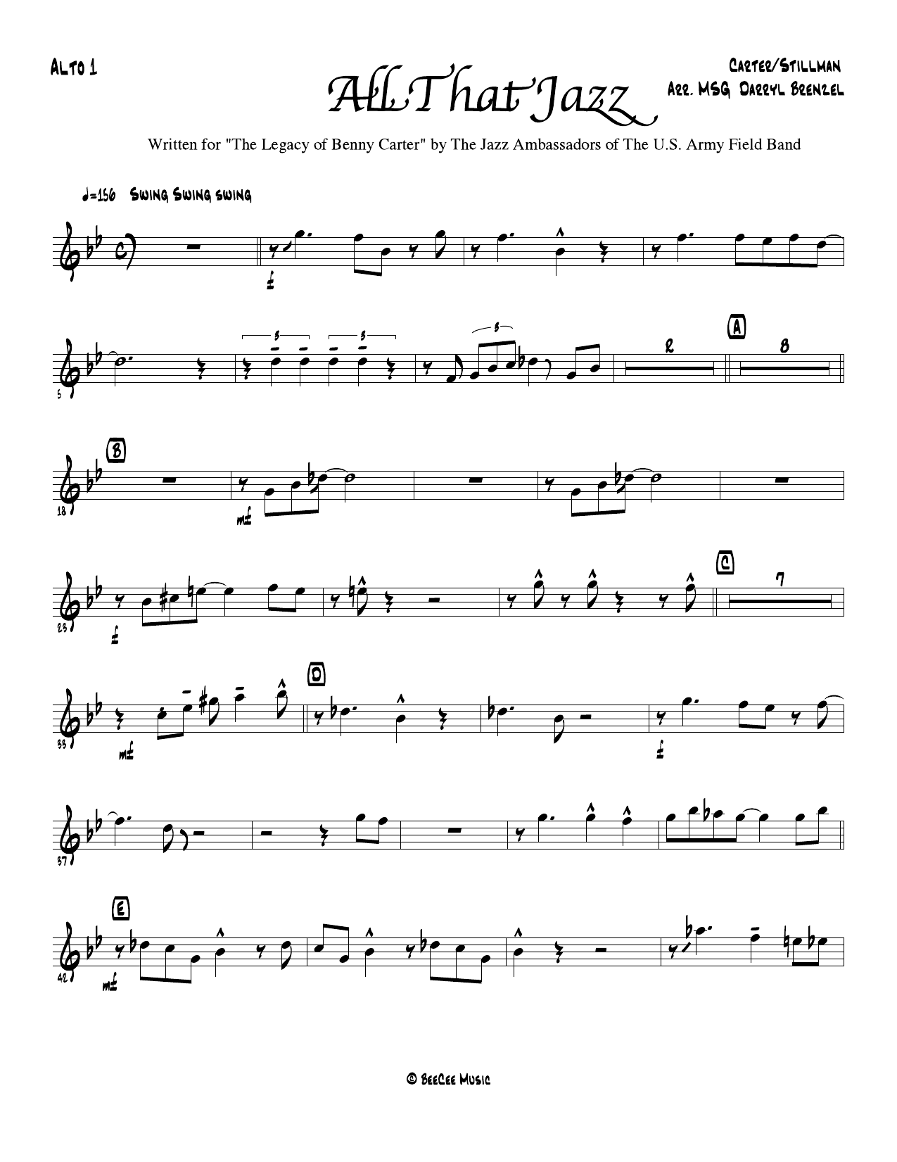 All that jazz — sheet music preview